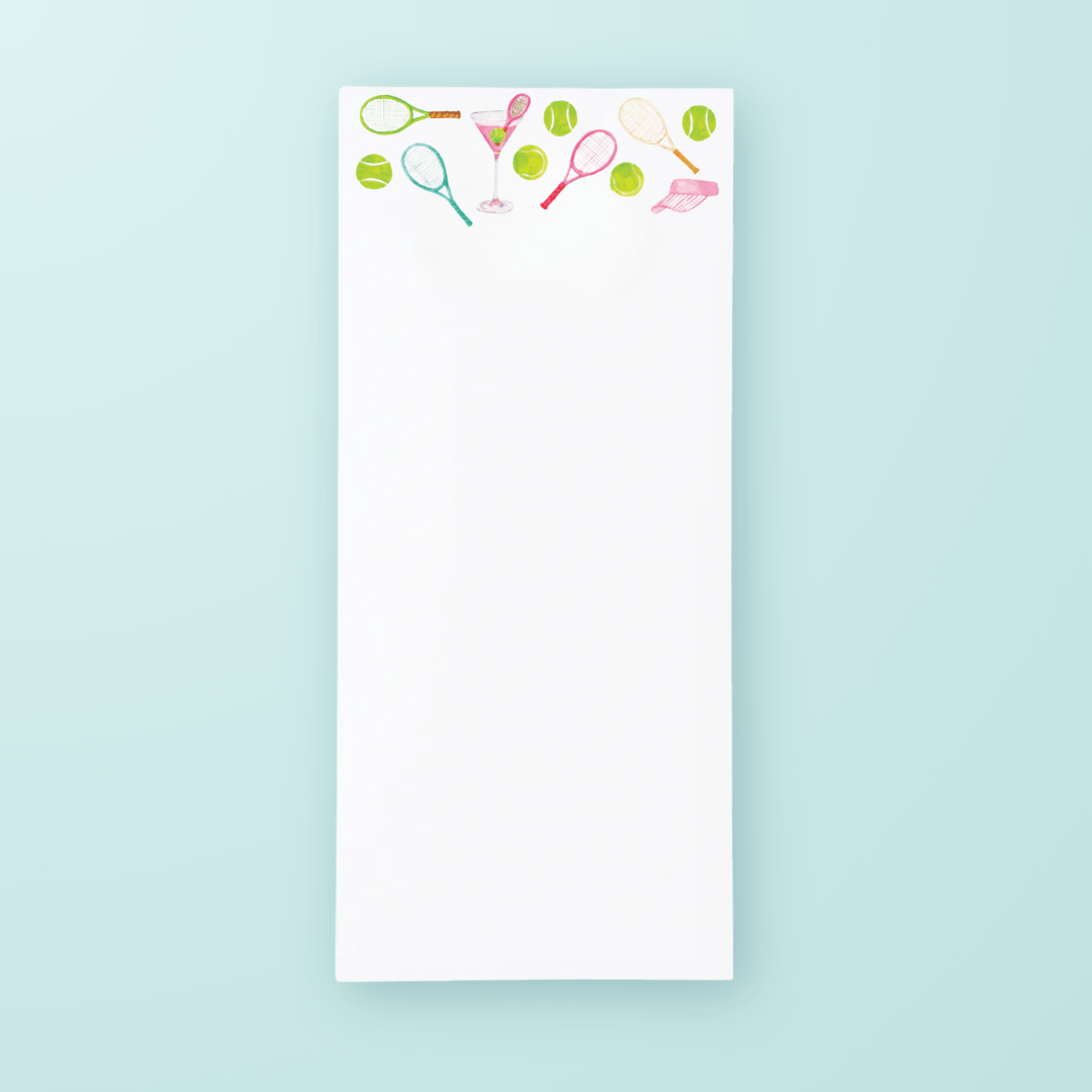 Tennis & Cocktails Pattern List Pad - Shop LINNY CO