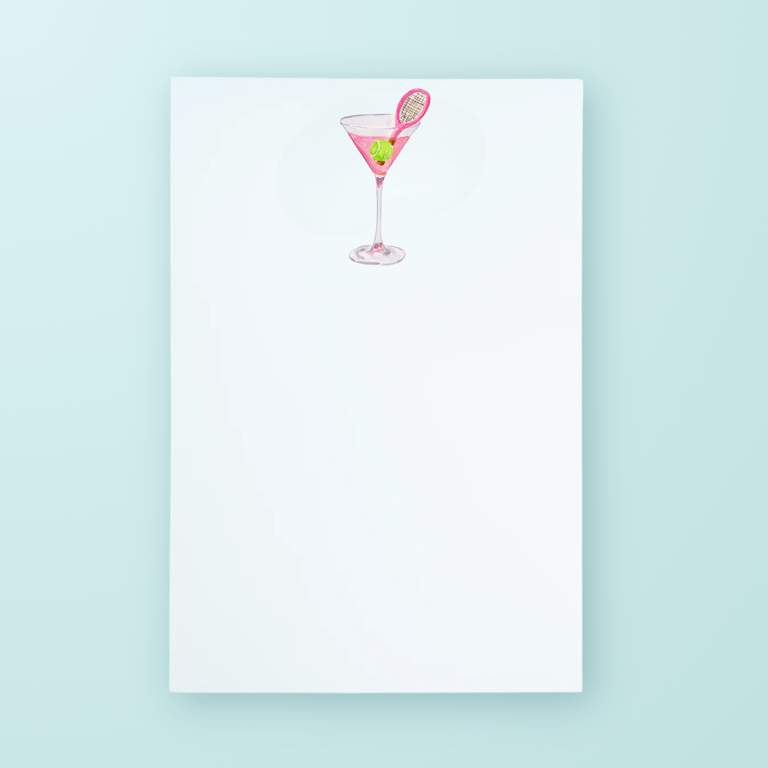 Tennis Martini Notepad - Shop LINNY CO