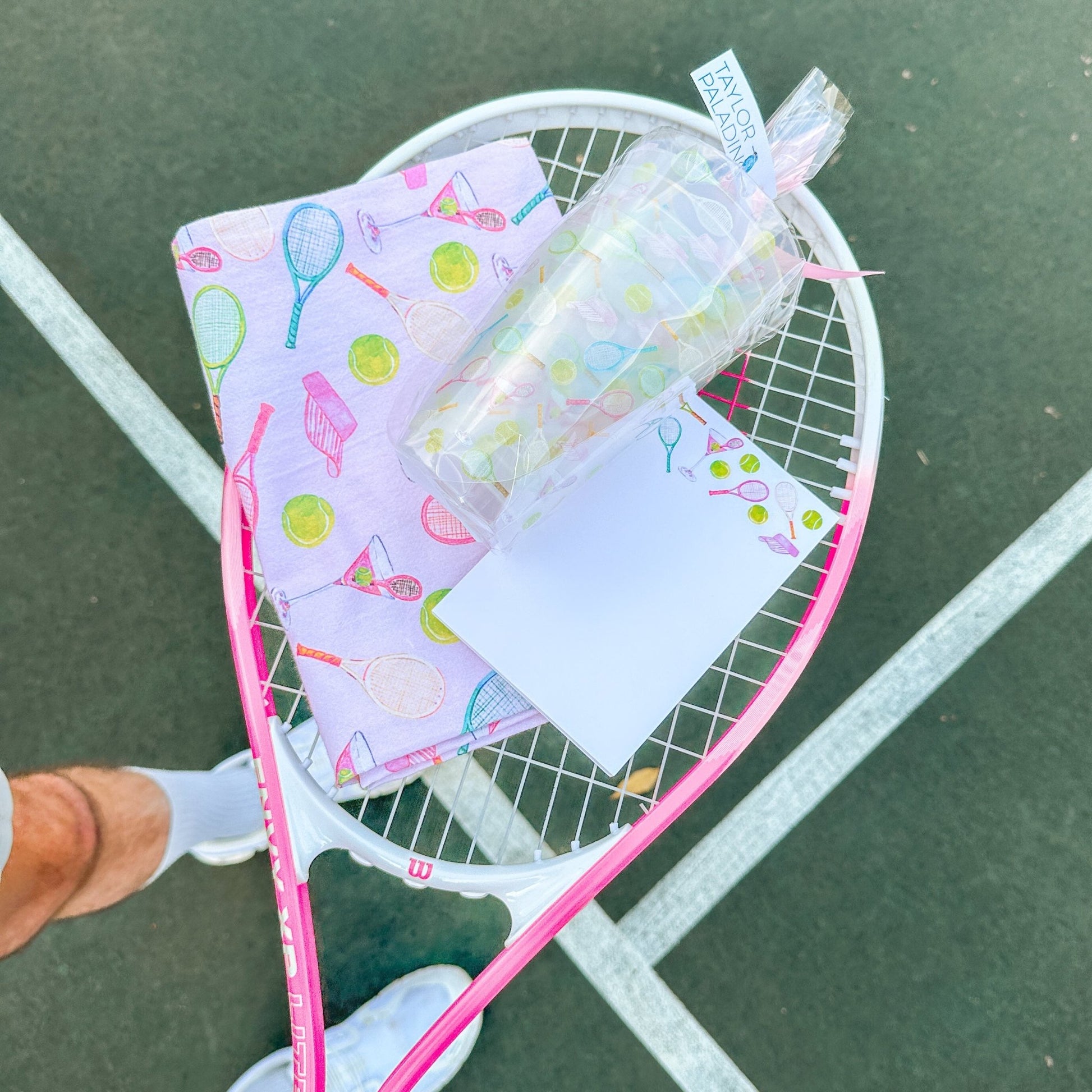 Tennis Pattern Tea Towel - Shop LINNY CO