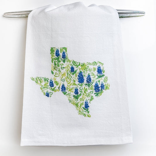 Texas In Bluebonnets Tea Towel - Shop LINNY CO