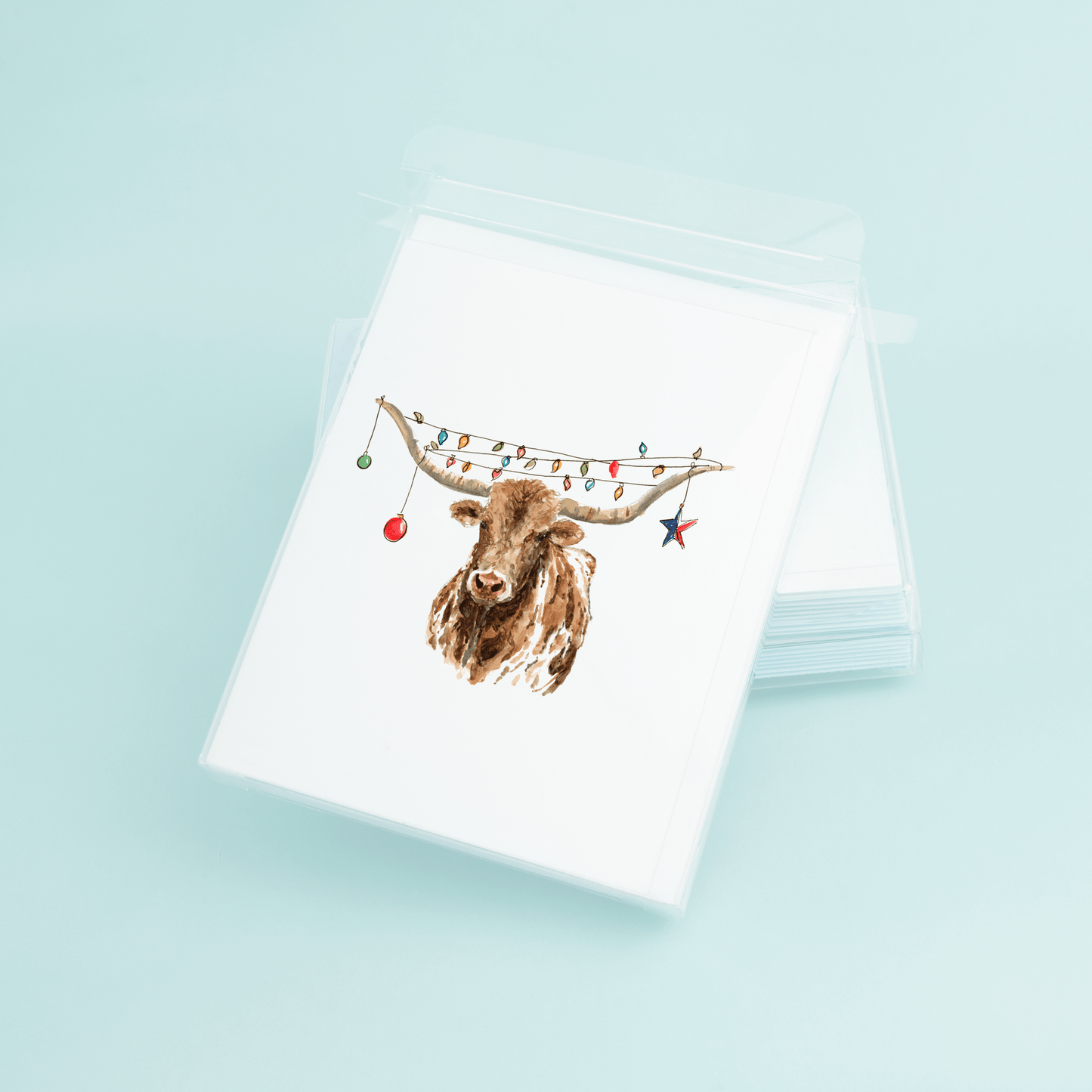 Texas Longhorn Christmas Card - Shop LINNY CO
