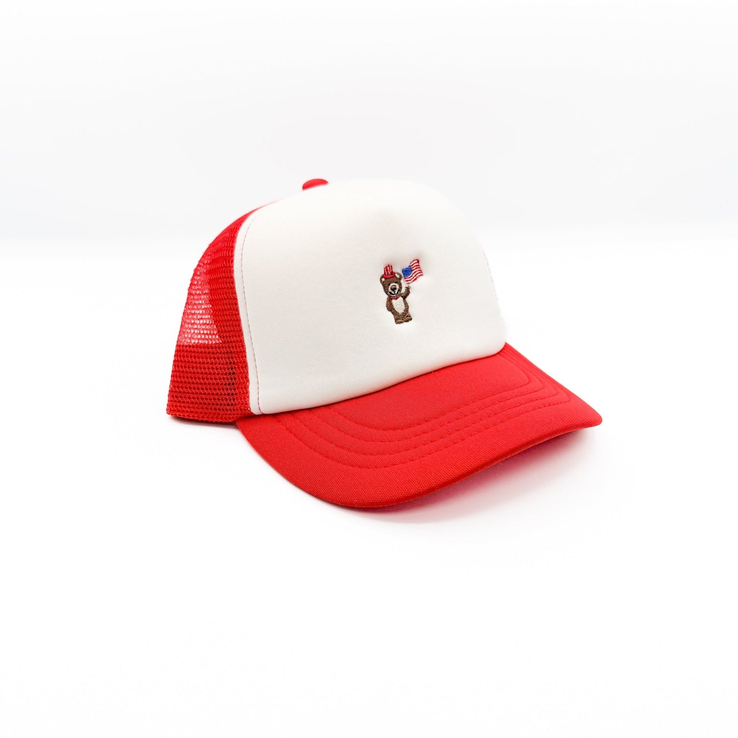 Tiny Patriotic Bear Trucker Hat - Shop LINNY CO