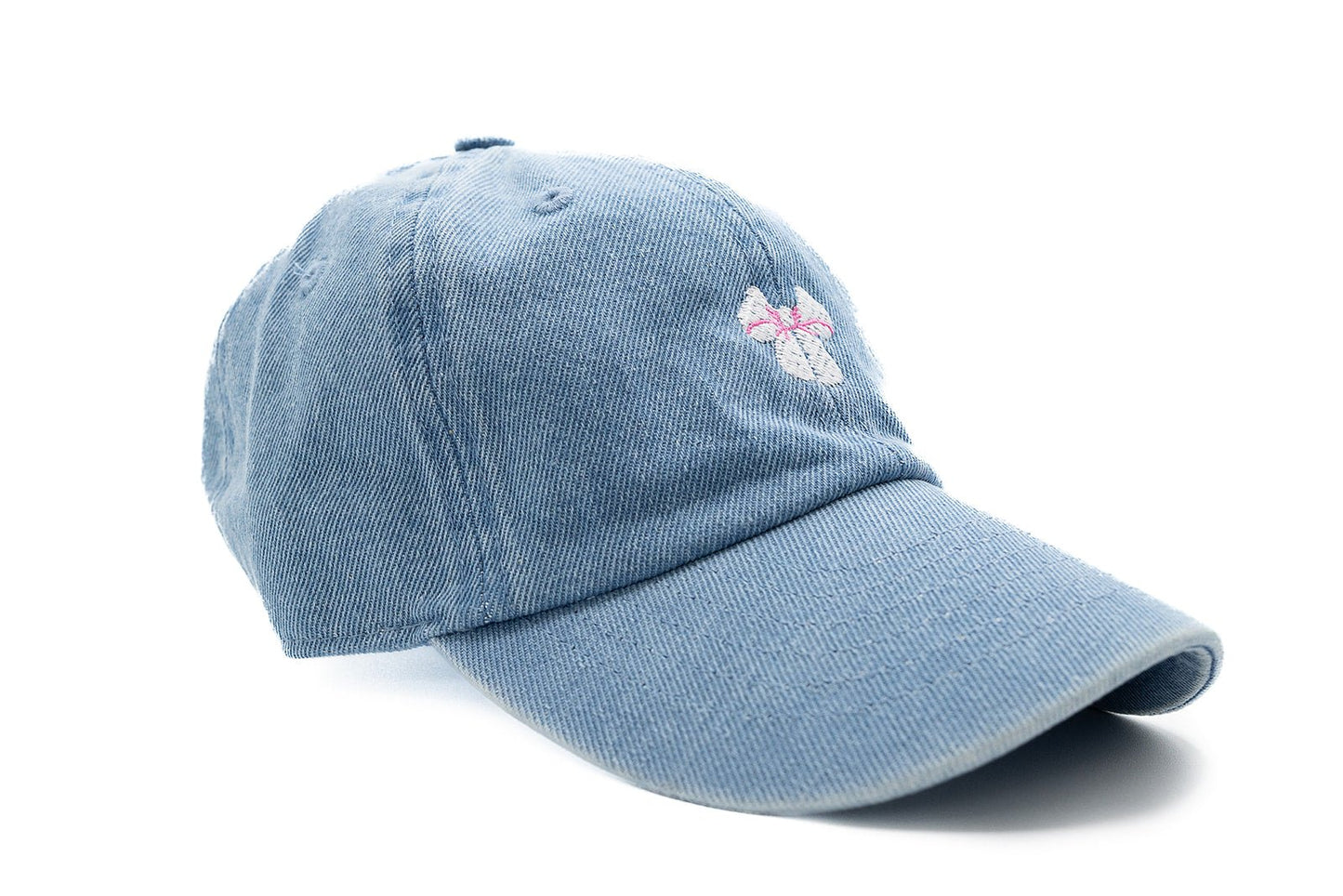 Tiny White Bow Baseball Hat - Shop LINNY CO