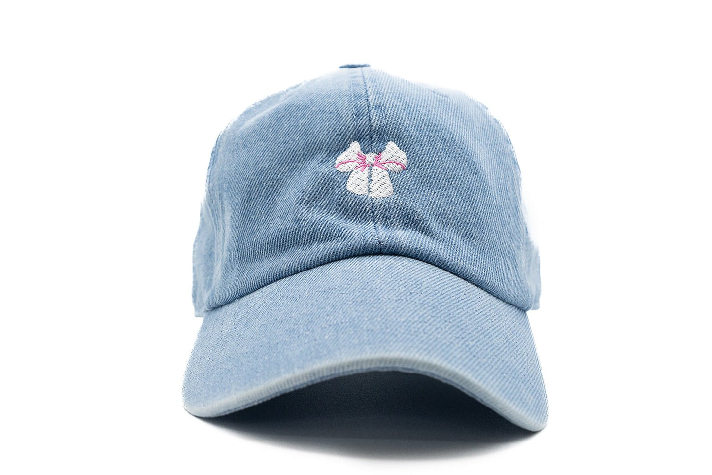 Tiny White Bow Baseball Hat - Shop LINNY CO
