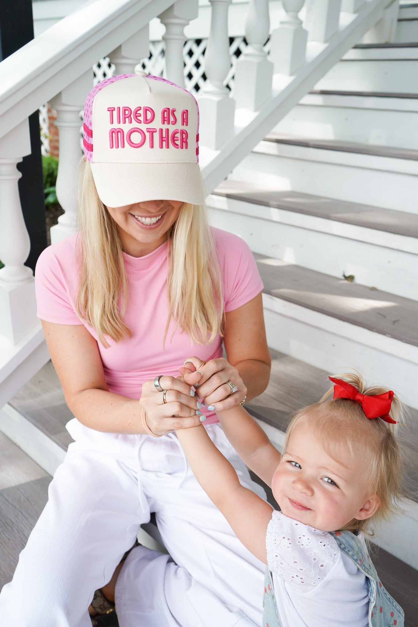 Tired as a Mother - Tan Trucker Hat - Shop LINNY CO