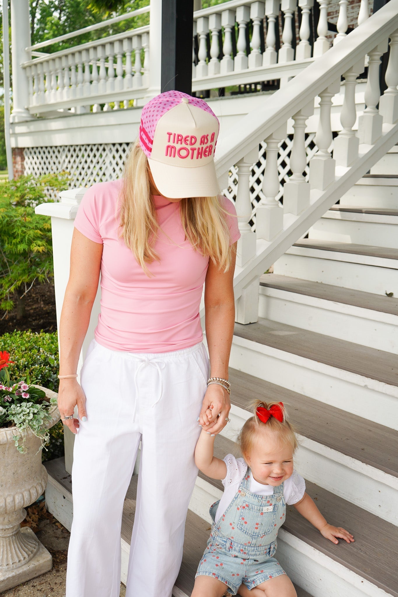 Tired as a Mother - Tan Trucker Hat - Shop LINNY CO
