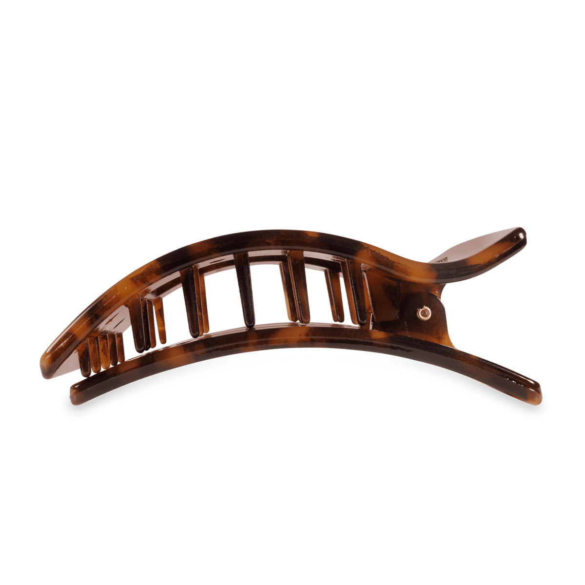 Tortoise Large Flat Rectangle Hair Clip - Shop LINNY CO