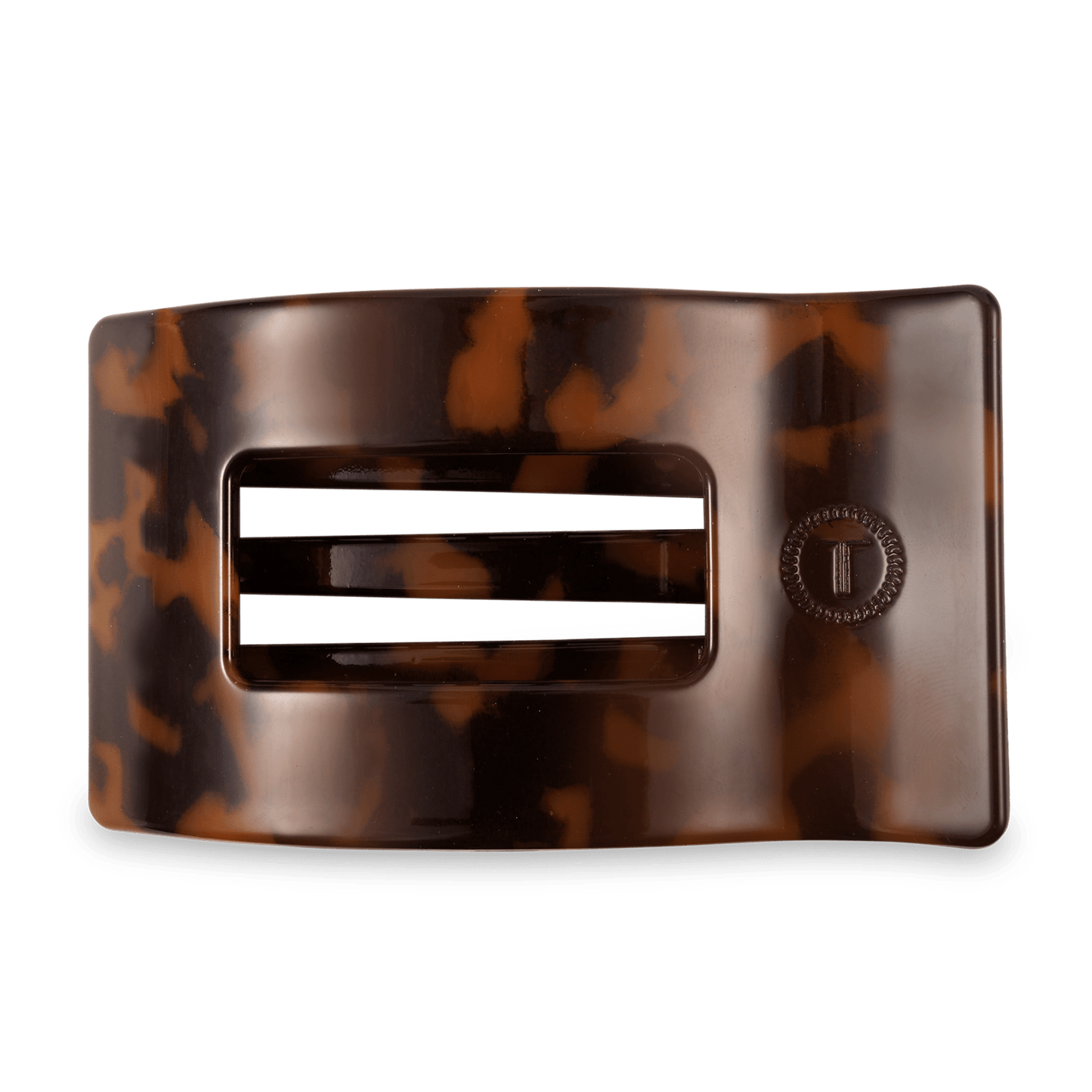 Tortoise Large Flat Rectangle Hair Clip - Shop LINNY CO