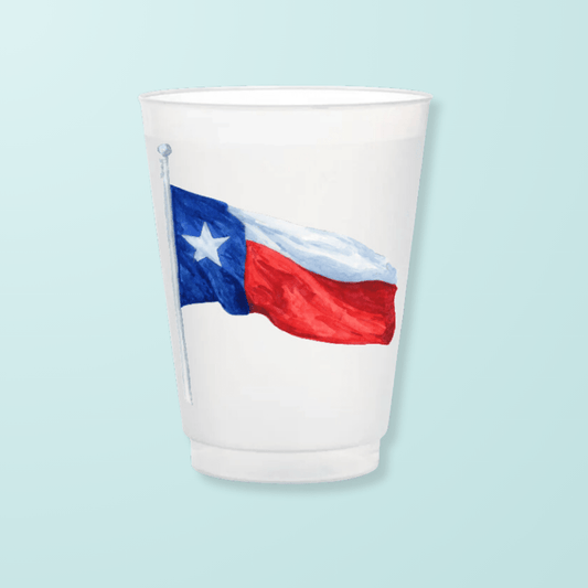 Waving Texas Flag Frosted Cups - Shop LINNY CO