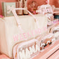 Weekender Oversized Canvas Duffel - Pink Toile - Shop LINNY CO