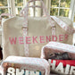 Weekender Oversized Canvas Duffel - Pink Toile - Shop LINNY CO