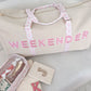 Weekender Oversized Canvas Duffel - Pink Toile - Shop LINNY CO