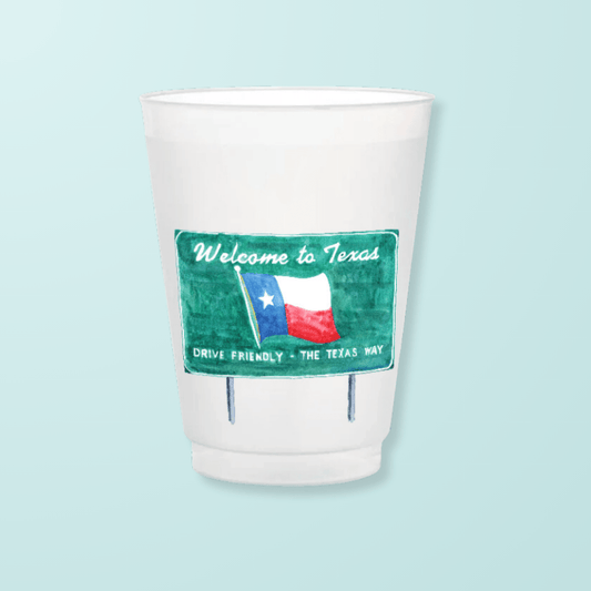 Welcome to Texas Sign Frosted Cups - Shop LINNY CO