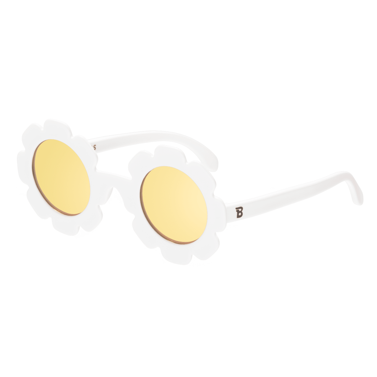 White Daisy Flower I Polarized Yellow Mirrored Lenses - Shop LINNY CO