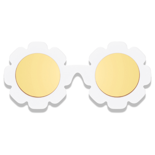 White Daisy Flower I Polarized Yellow Mirrored Lenses - Shop LINNY CO