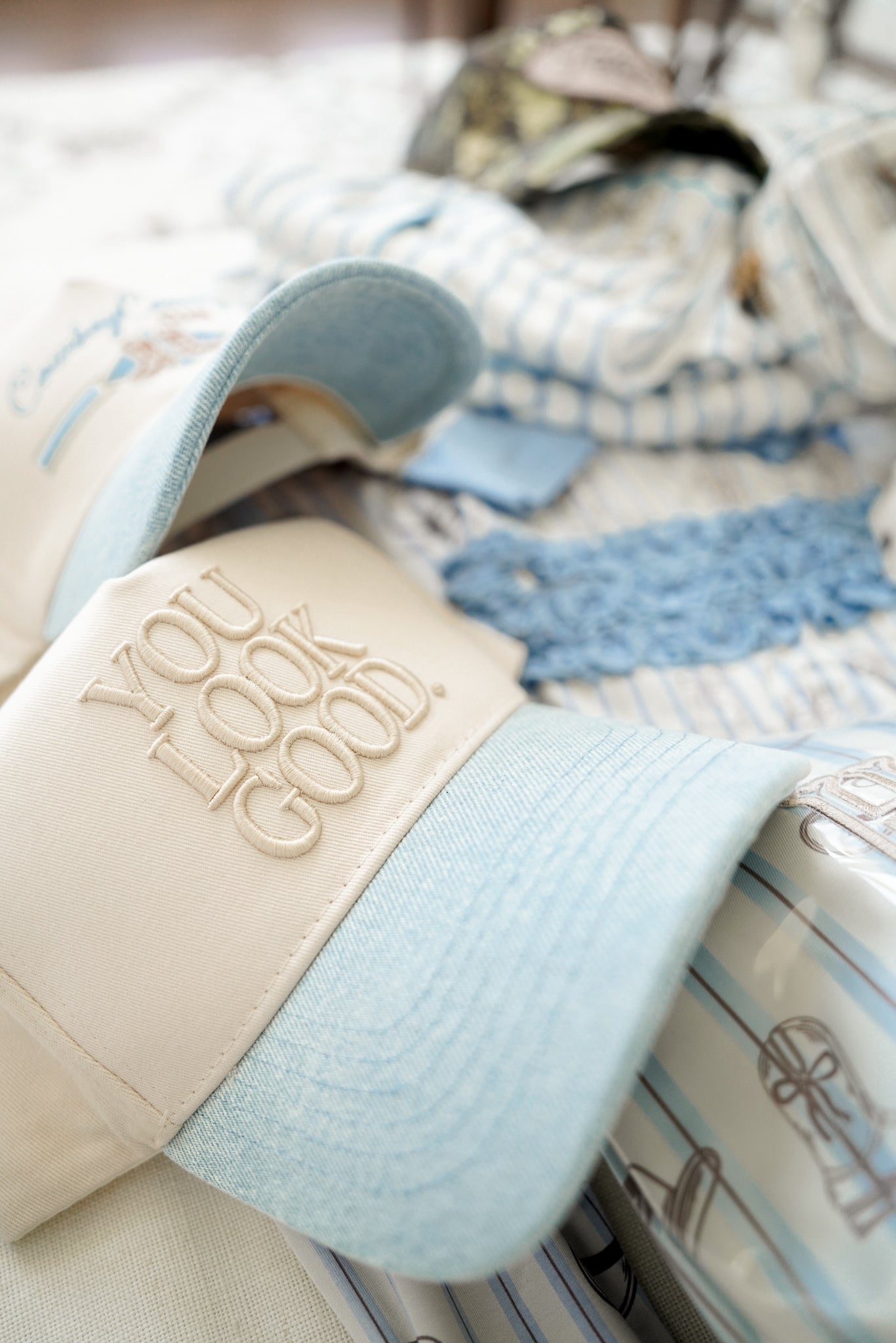 You Look Good. - Denim Vintage Trucker Hat - Shop LINNY CO