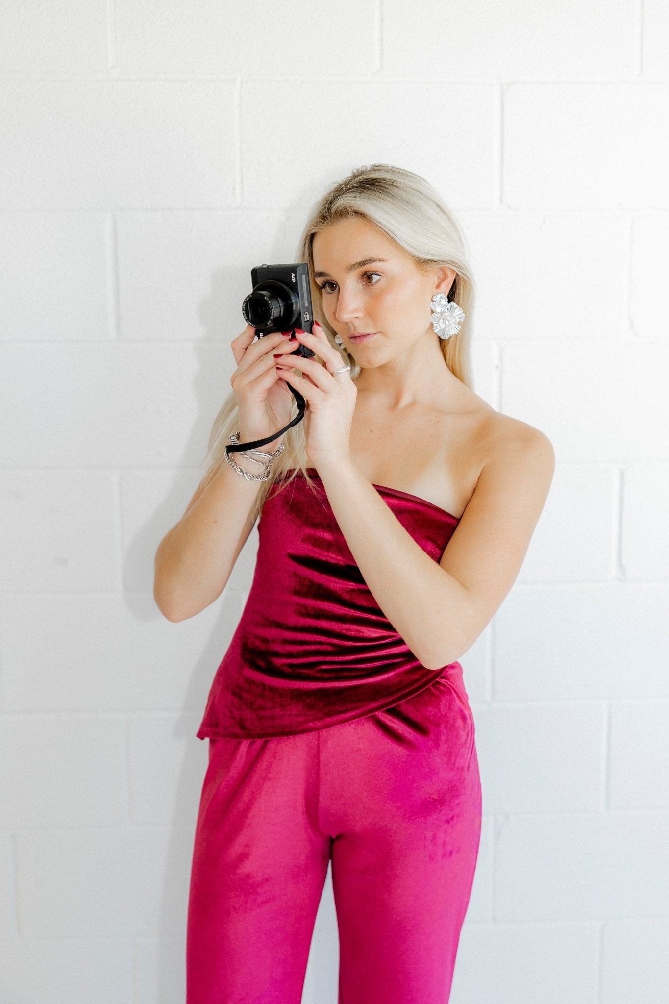 Zara Iridescent Statement Earrings - Silver - Shop LINNY CO