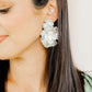 Zara Iridescent Statement Earrings - Silver - Shop LINNY CO