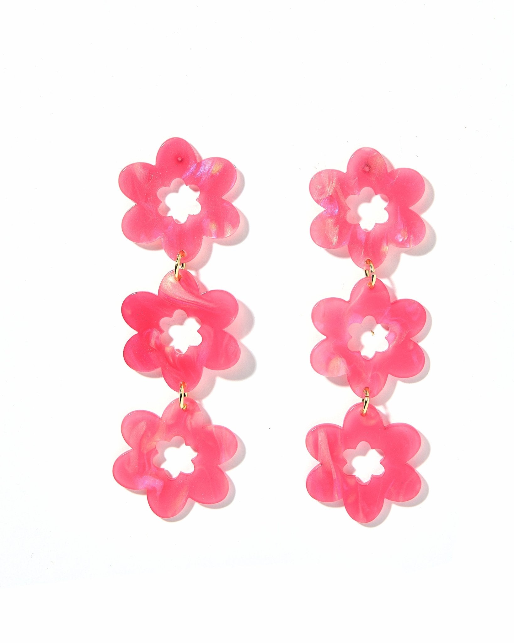 Zoey Statement Earrings - Azalea Pink - Shop LINNY CO