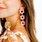 Zoey Statement Earrings - Bright Coral - Shop LINNY CO