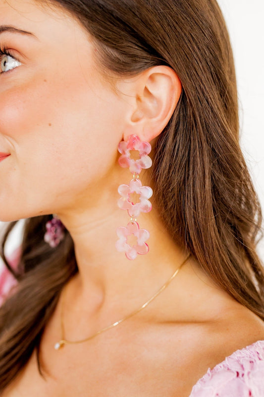 Zoey Statement Earrings - Rose Water - Shop LINNY CO