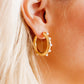 Zola Pearl Hoop Earrings - Gold - Shop LINNY CO