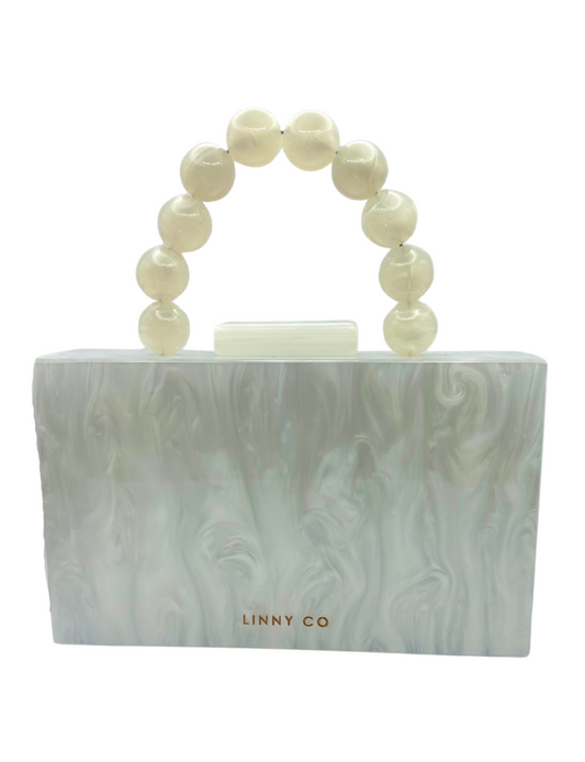 Cecelia Clutch - Pearl White