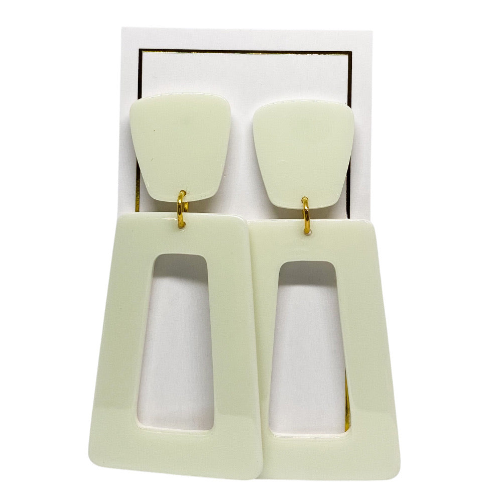 Kennedy Statement Earrings - Key Lime Pie