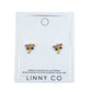 Screwback Stud Earrings - Bri Butterfly Purple