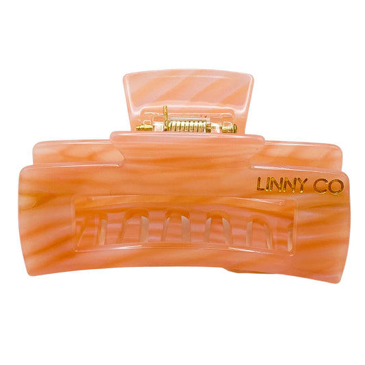 Hair Clip - Kimmy - Salmon Stripe