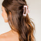 Hair Clip - Kimmy - Salmon Stripe