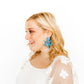 Flora Statement Earrings - Blue Iris