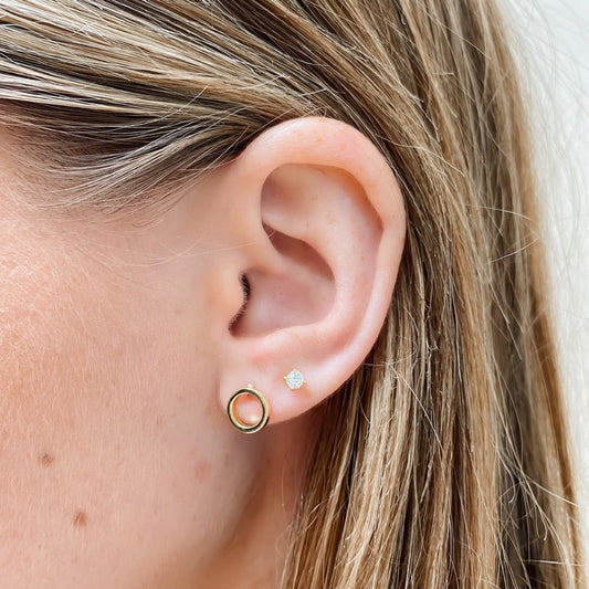 Studs - Gold Open Circle