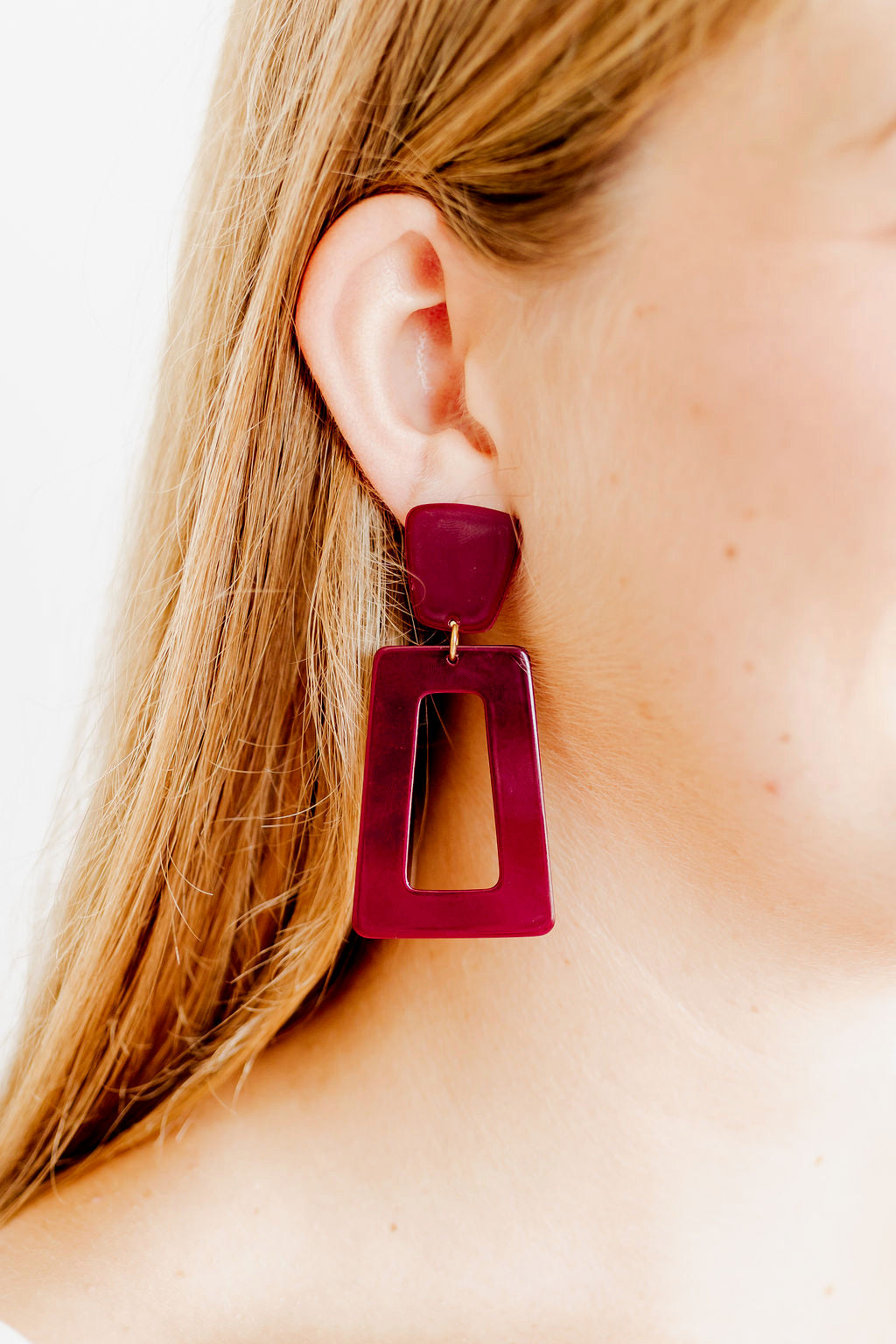 Kennedy Statement Earrings - Mulberry