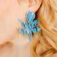 Flora Statement Earrings - Blue Iris