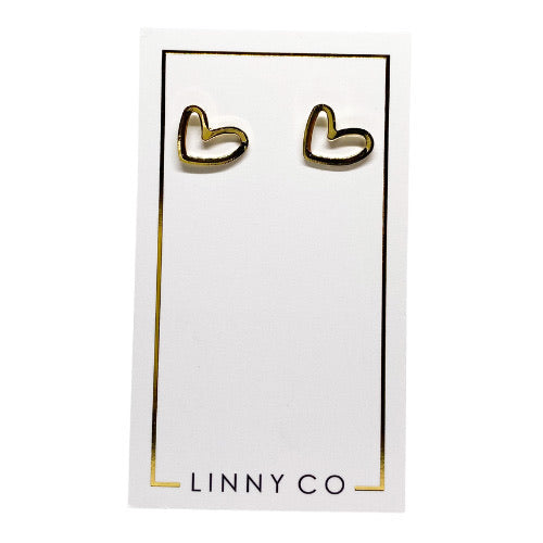 Abby Heart Stud Earrings - Golod