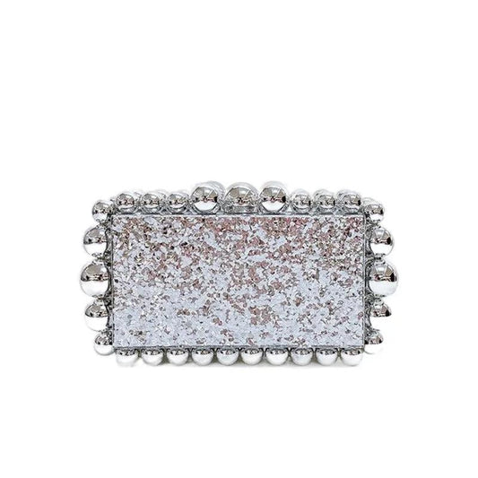 Daphne Clutch - Silver Glitter