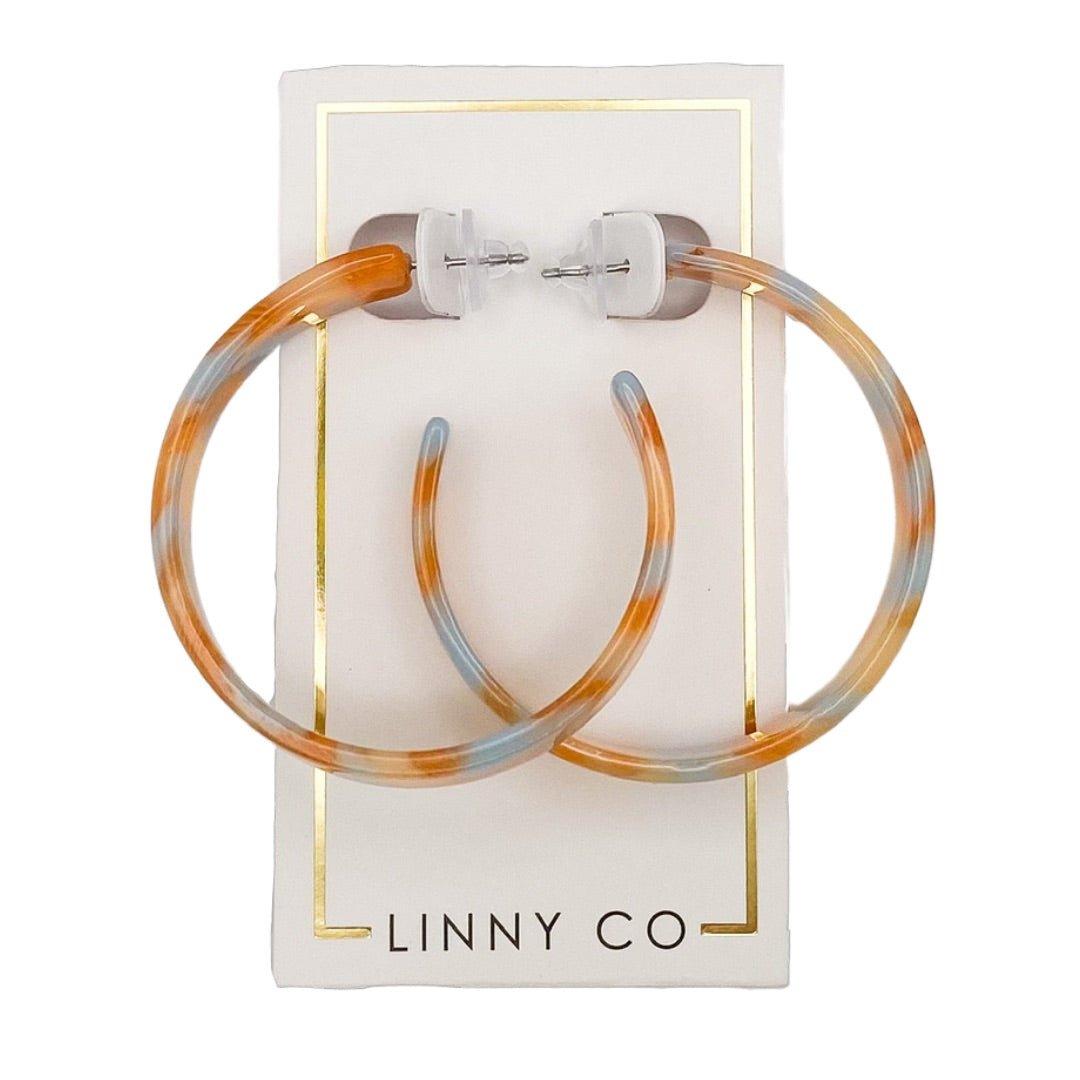 Ashley Medium Hoop Earrings - Sunrise - Shop LINNY CO