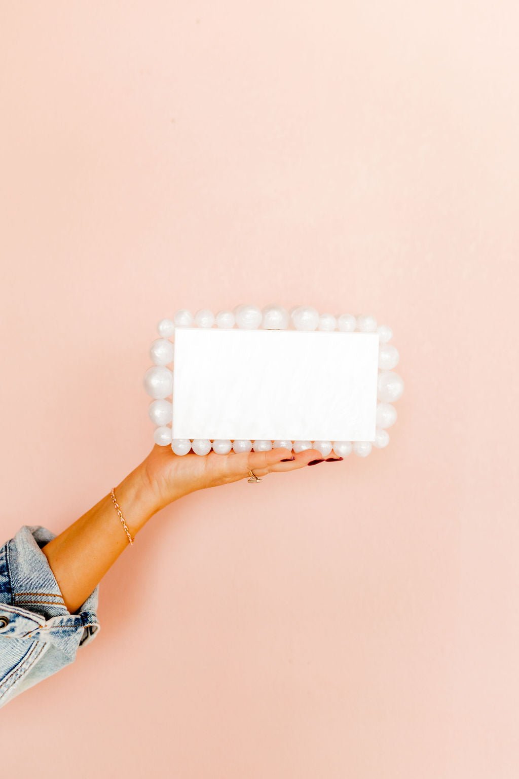 Daphne Clutch - Pearl White - Shop LINNY CO