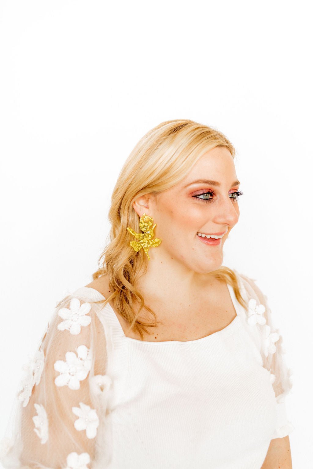 Flora Statement Earrings - Sunshine - Shop LINNY CO