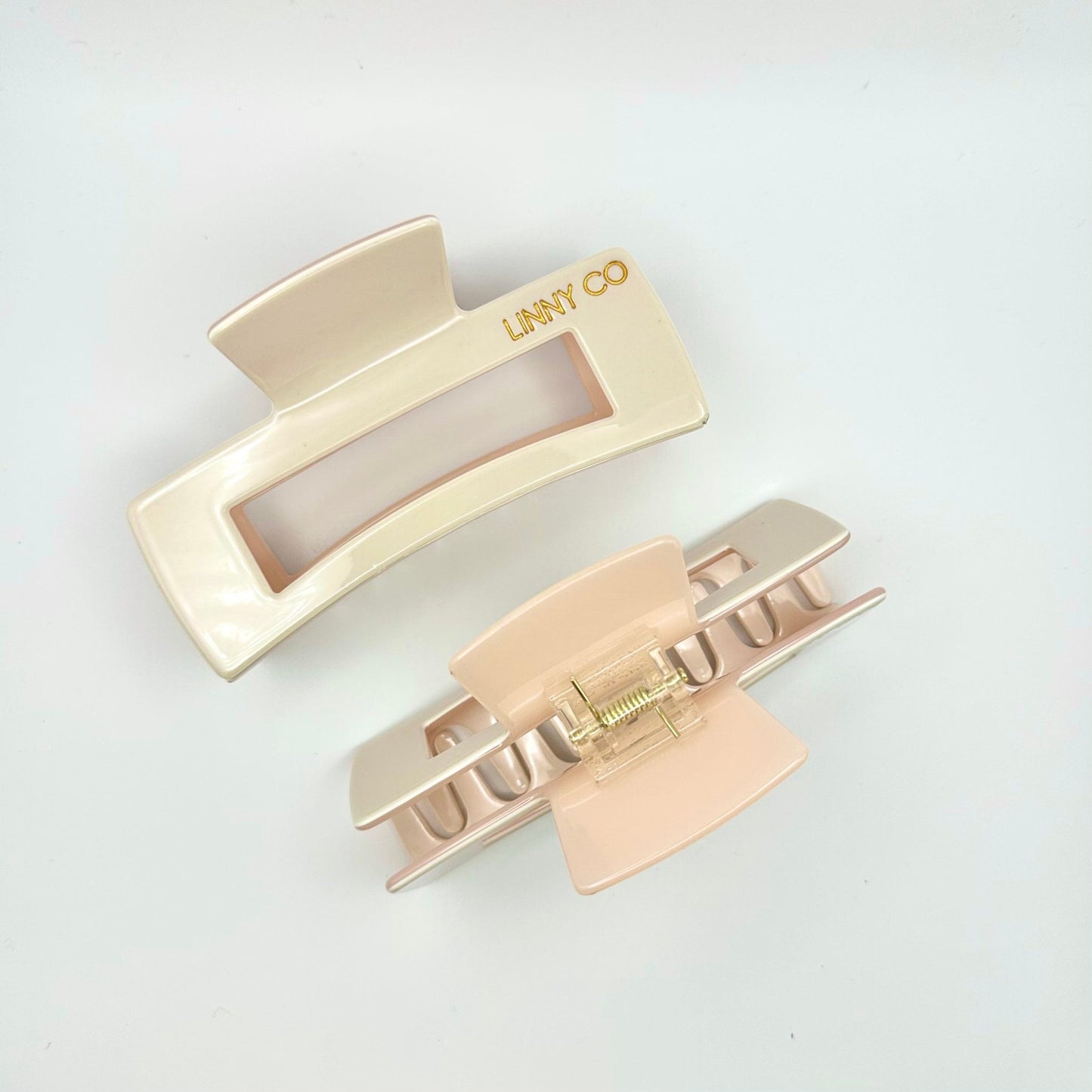 Hair Clip - Harper - Ivory/Tan Two - Tone - Shop LINNY CO