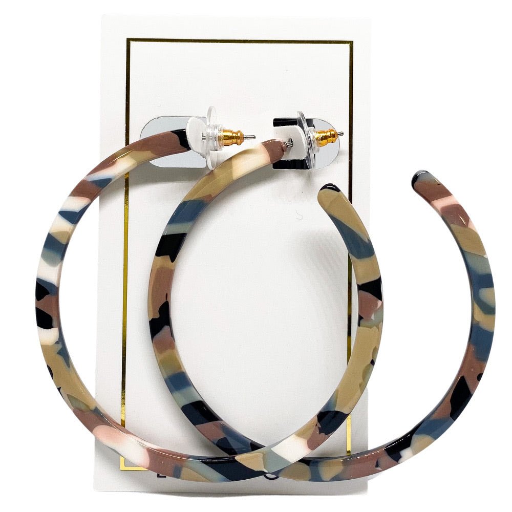 Holly Mega Hoop Earrings - Desert Camo - Shop LINNY CO