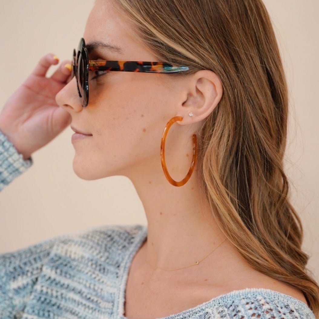 Holly Mega Hoop Earrings - Honey - Shop LINNY CO