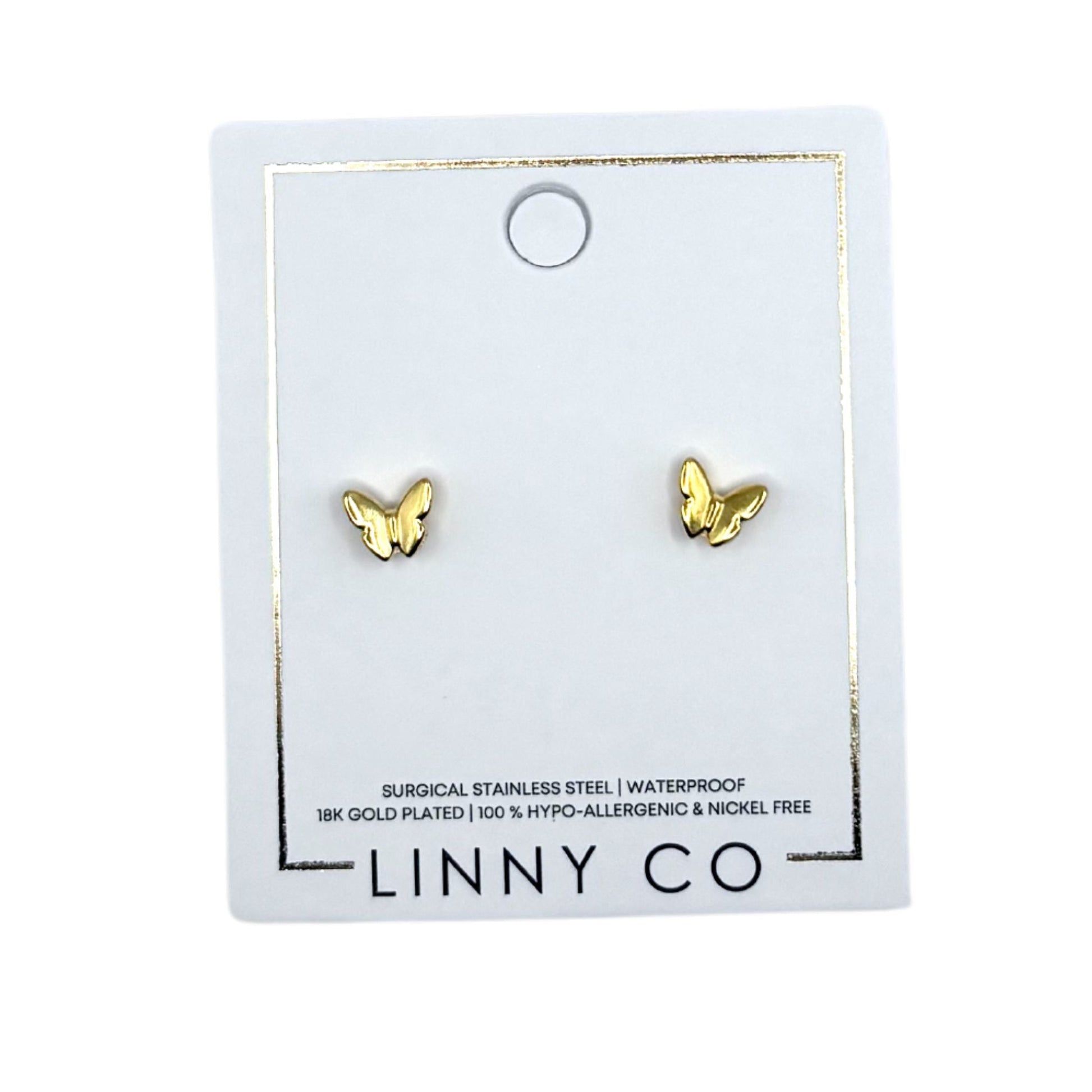 Screwback Stud Earrings - Bella Butterfly - Shop LINNY CO