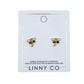 Screwback Stud Earrings - Bri Butterfly White and Black - Shop LINNY CO