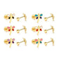 Screwback Stud Earrings - Bri Butterfly White and Black - Shop LINNY CO